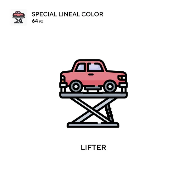 Lifter Speciale Lijnkleur Vector Icoon Illustratie Symbool Ontwerp Sjabloon Voor — Stockvector