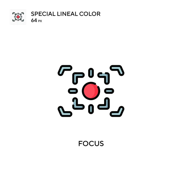 Focus Special Lineal Color Vector Icon Illustration Symbol Design Template — Stock Vector