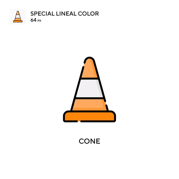 Kegel Spezielles Lineares Farbvektorsymbol Illustration Symbol Design Vorlage Für Web — Stockvektor