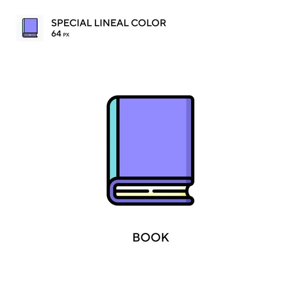 Libro Especial Icono Vector Color Lineal Plantilla Diseño Símbolo Ilustración — Vector de stock