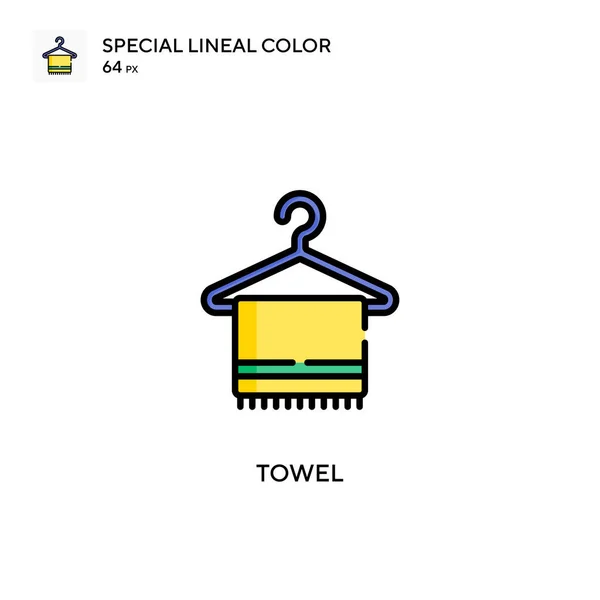 Handduk Special Linjal Färg Vektor Ikon Illustration Symbol Design Mall — Stock vektor