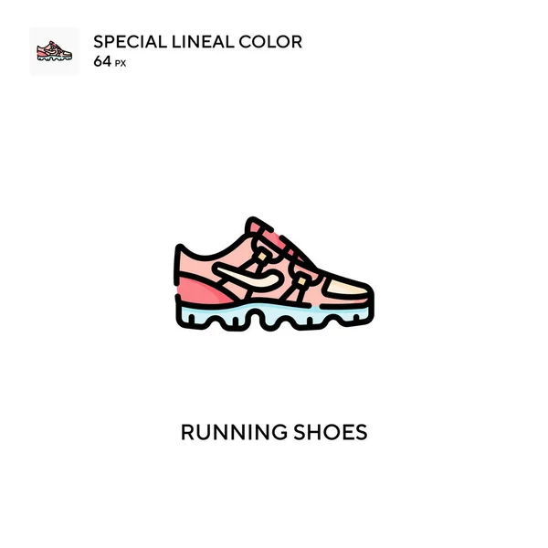Running Shoes Special Lineal Color Vector Icon Illustration Symbol Design — Stock Vector