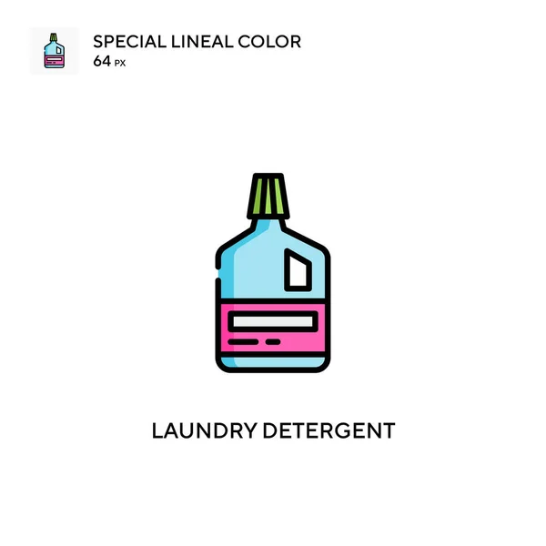Deterjen Laundry Ikon Vektor Warna Lineal Khusus Templat Desain Simbol - Stok Vektor