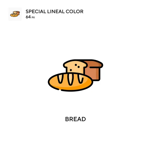 Bröd Speciell Linjal Färg Vektor Ikon Illustration Symbol Design Mall — Stock vektor