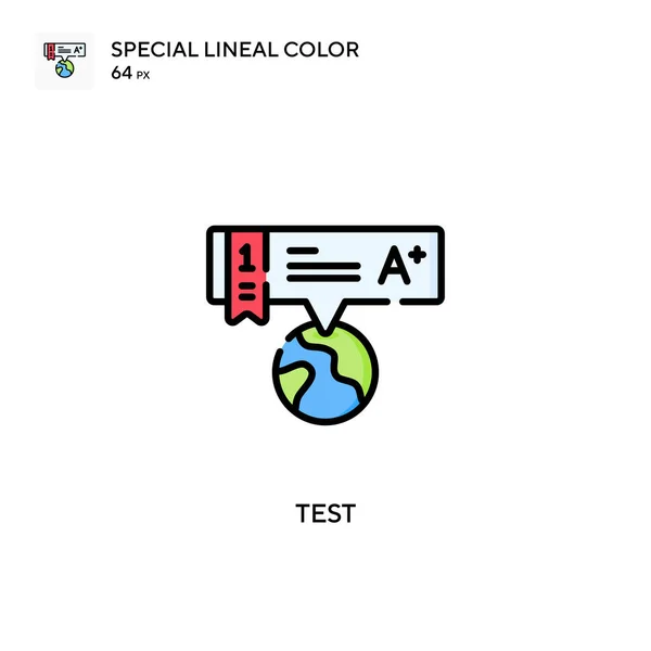 Özel Doğrusal Renk Vektör Simgesini Test Web Mobil Ögesi Için — Stok Vektör