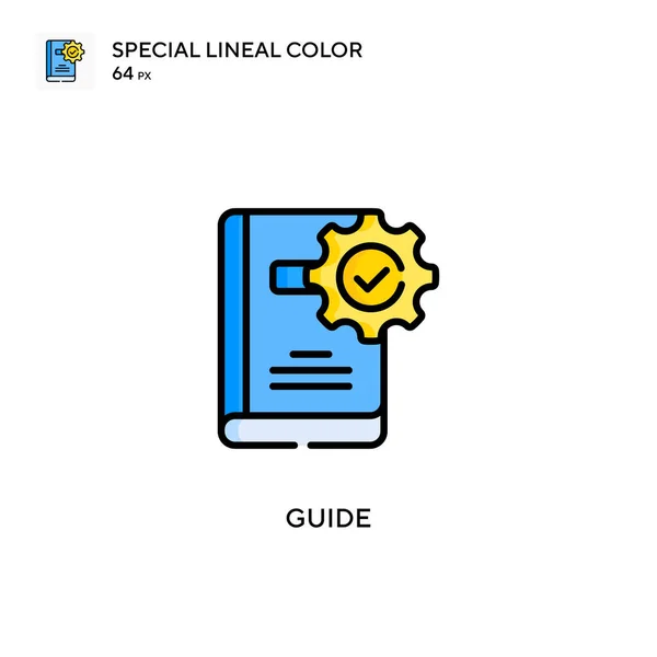 Guía Icono Especial Vector Color Lineal Plantilla Diseño Símbolo Ilustración — Vector de stock