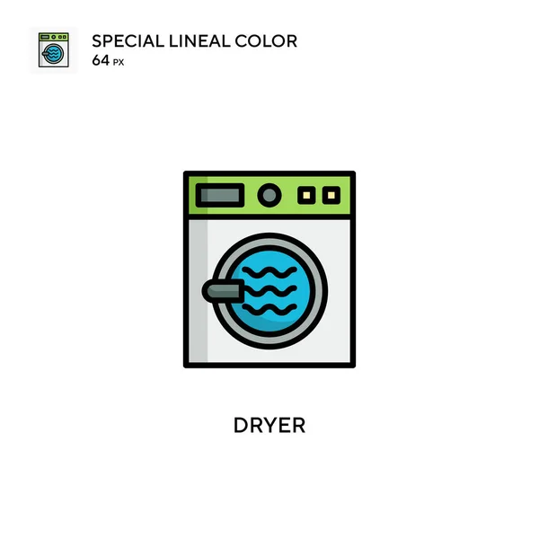 Ikon Vektor Warna Lineal Khusus Dryer Templat Desain Simbol Ilustrasi - Stok Vektor