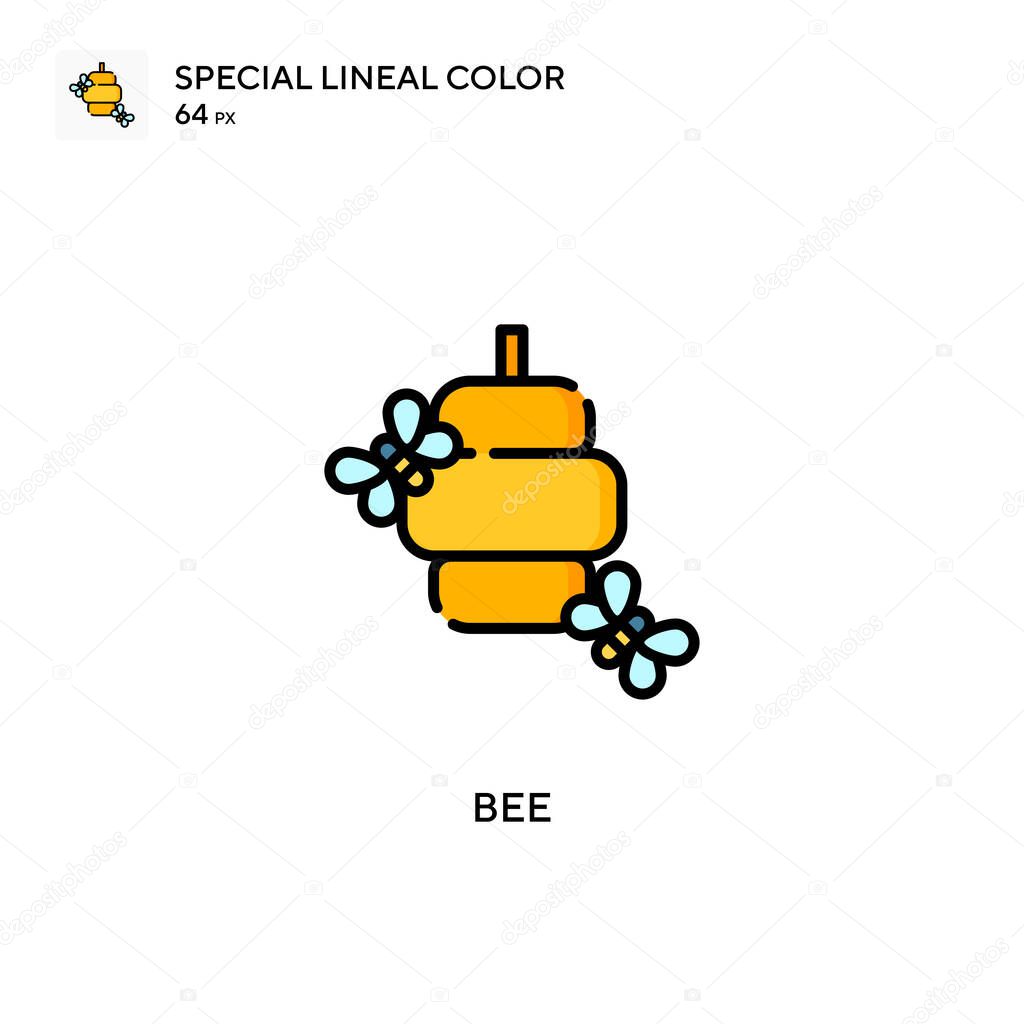 Bee Special lineal color vector icon. Illustration symbol design template for web mobile UI element.