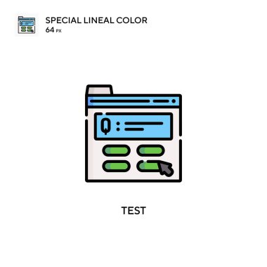 Özel doğrusal renk vektör simgesini test et. Web mobil UI ögesi için resimleme sembolü tasarım şablonu.