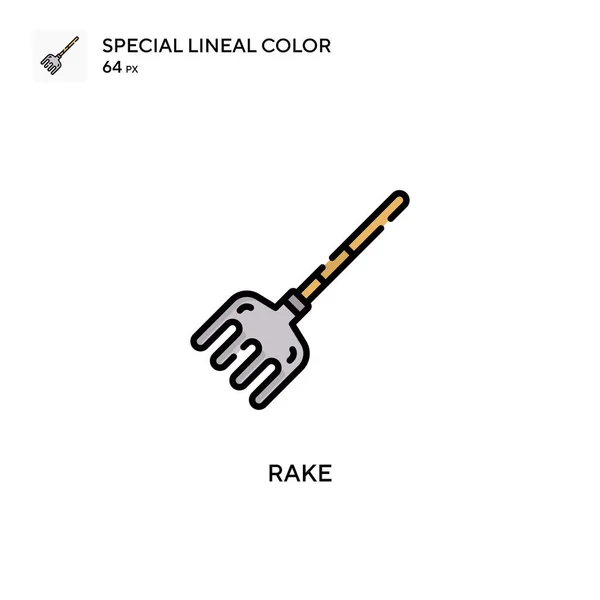 Rake Spezielle Lineare Farbvektorsymbol Illustration Symbol Design Vorlage Für Web — Stockvektor