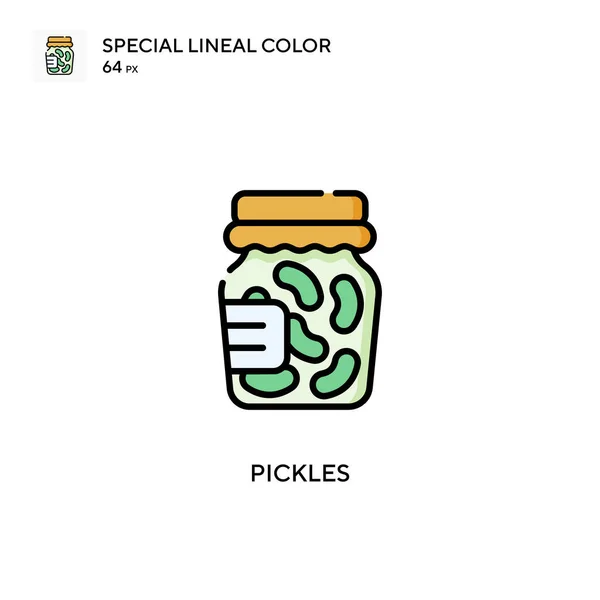 Pickles Különleges Lineáris Szín Vektor Ikon Illusztráció Szimbólum Design Sablon — Stock Vector