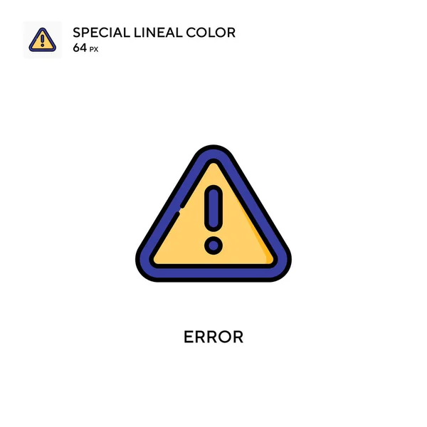 Fel Speciell Linjal Färg Vektor Ikon Illustration Symbol Design Mall — Stock vektor
