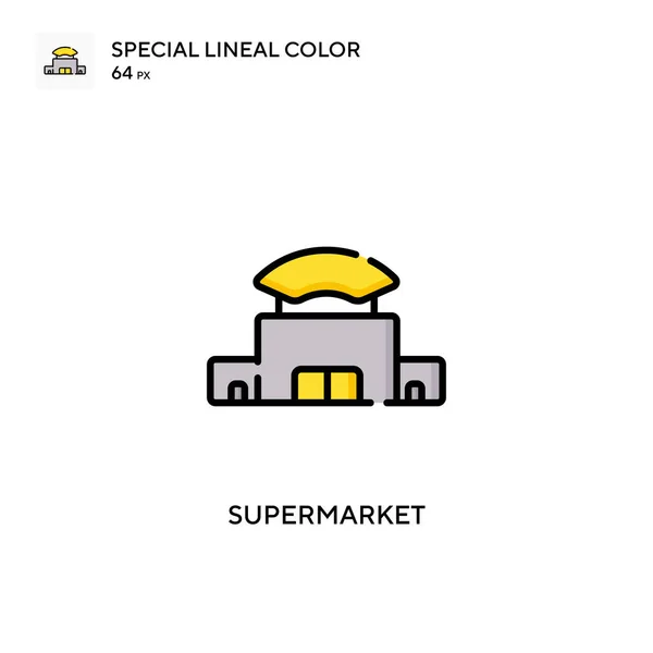Supermarket Special Linjal Färg Vektor Ikon Illustration Symbol Design Mall — Stock vektor