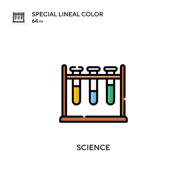 Ciencia Icono Especial Vector Color Lineal Plantilla Diseño Símbolo Ilustración — Vector de stock
