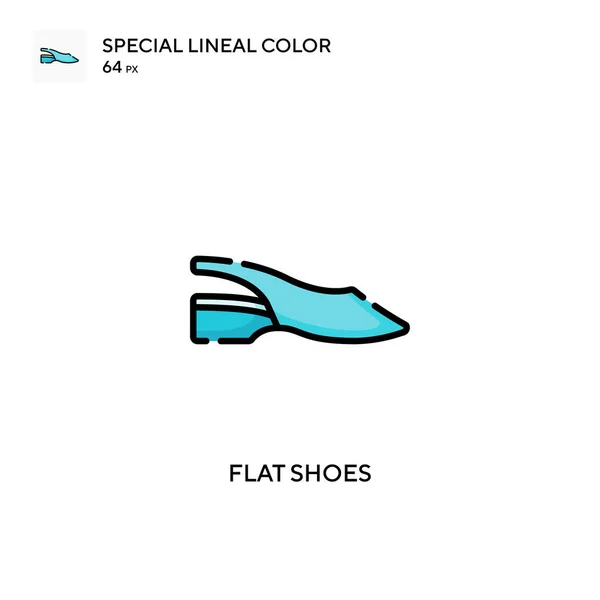 Flat Shoes 스페셜 아이콘 디자인 모바일 — 스톡 벡터