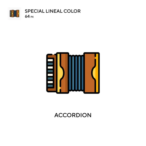 Accordion Ícone Vetorial Cor Linear Especial Modelo Design Símbolo Ilustração —  Vetores de Stock