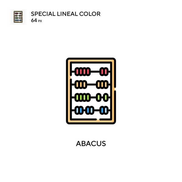 Abacus Icono Especial Vector Color Lineal Plantilla Diseño Símbolo Ilustración — Archivo Imágenes Vectoriales