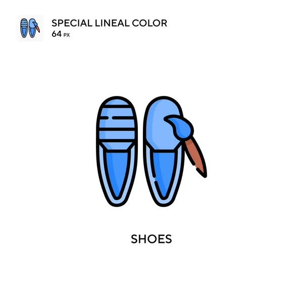 Scarpe Speciale Icona Vettoriale Colore Lineare Modello Disegno Simbolo Illustrazione — Vettoriale Stock