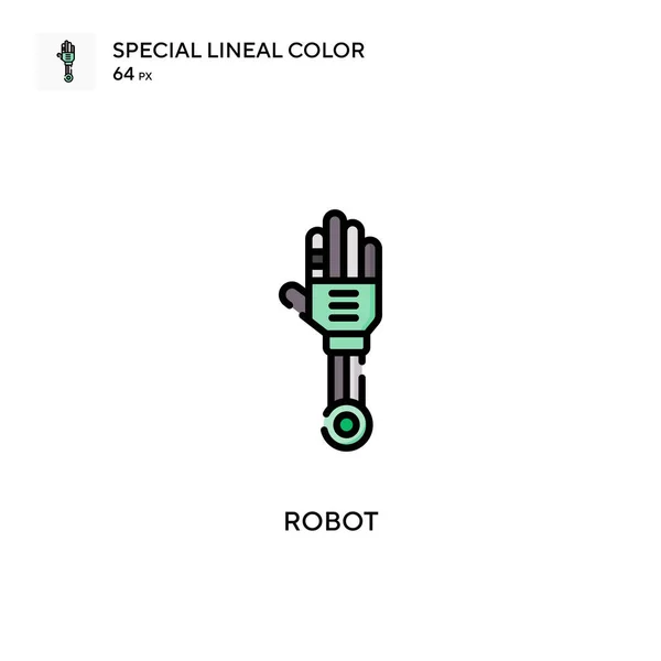 Robot Special Lineal Color Vector Icon Illustration Symbol Design Template — Stock Vector