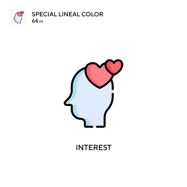 Interés Icono Especial Vector Color Lineal Plantilla Diseño Símbolo Ilustración — Vector de stock