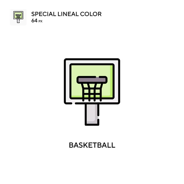 Basquete Ícone Vetorial Cores Linear Especial Modelo Design Símbolo Ilustração —  Vetores de Stock