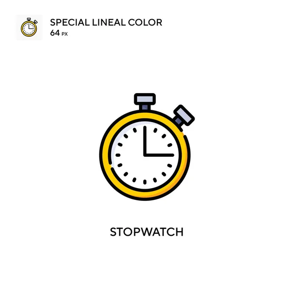 Stopwatch Különleges Lineáris Színvektor Ikon Illusztráció Szimbólum Design Sablon Web — Stock Vector