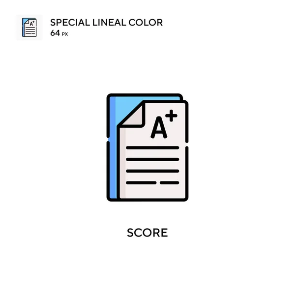 Punteggio Speciale Icona Vettoriale Colore Lineare Modello Disegno Simbolo Illustrazione — Vettoriale Stock