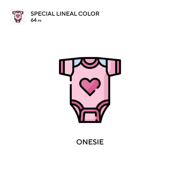 Onesie Icono Especial Vector Color Lineal Plantilla Diseño Símbolo Ilustración — Vector de stock