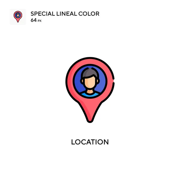 Plats Speciell Linjal Färg Vektor Ikon Illustration Symbol Design Mall — Stock vektor