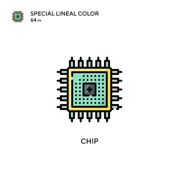 Фишка Специальный Линейный Цветовой Вектор Значок Шаблон Оформления Символов Иллюстрации — стоковый вектор