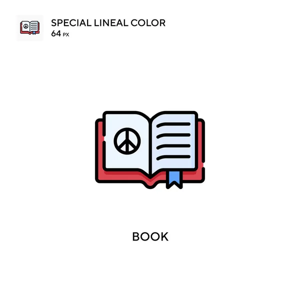 Книга Спеціальний Лінійний Колір Вектор Піктограма Шаблон Дизайну Символів Ілюстрації — стоковий вектор