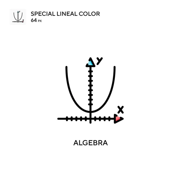 Algebra Különleges Lineáris Szín Vektor Ikon Illusztráció Szimbólum Design Sablon — Stock Vector