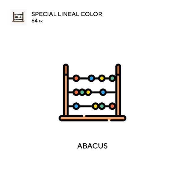 Abacus Speciální Lineární Barevný Vektor Ikony Šablona Návrhu Symbolu Ilustrace — Stockový vektor
