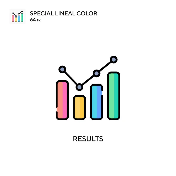 Resultaten Speciale Lijnkleur Vector Icoon Illustratie Symbool Ontwerp Sjabloon Voor — Stockvector