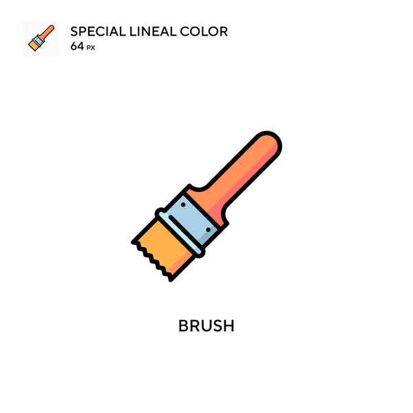 Brush Icono Especial Vector Color Lineal Plantilla Diseño Símbolo Ilustración — Vector de stock