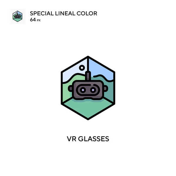Γυαλιά Ειδική Lineal Χρώμα Διάνυσμα Εικονίδιο Πρότυπο Σχεδίασης Συμβόλων Εικονογράφησης — Διανυσματικό Αρχείο