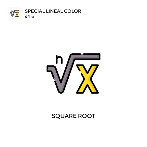 Quadratwurzel Spezielles Lineares Farbvektorsymbol Illustration Symbol Design Vorlage Für Web — Stockvektor