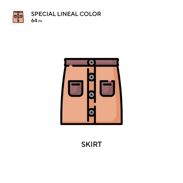 Spódnica Specjalna Ikona Wektora Koloru Linii Ilustracja Szablonu Projektu Symbolu — Wektor stockowy