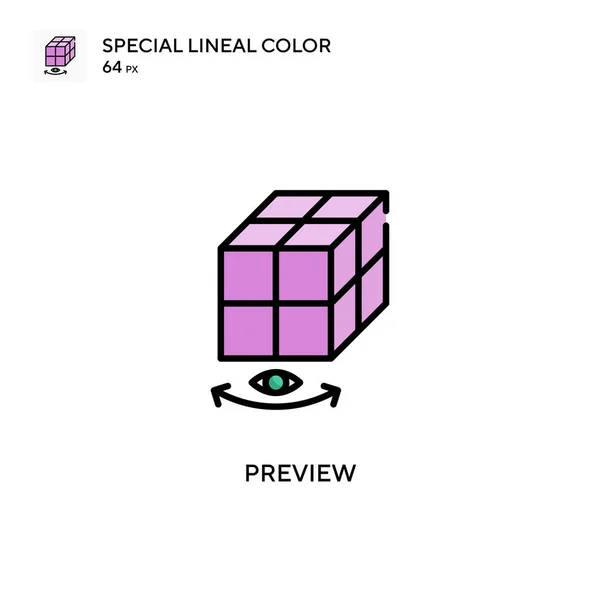 Podgląd Specjalna Ikona Wektora Koloru Linii Ilustracja Szablonu Projektu Symbolu — Wektor stockowy