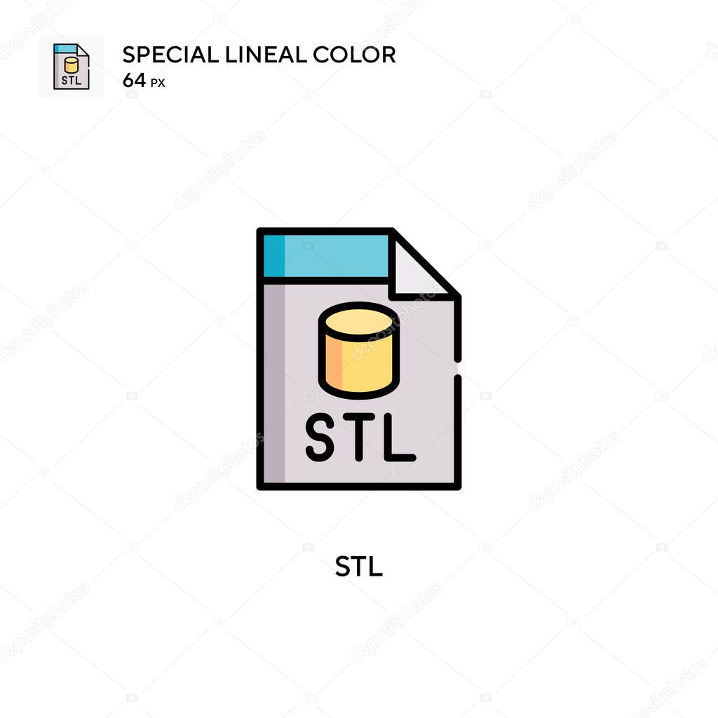 Stl Special lineal color vector icon. Illustration symbol design template for web mobile UI element.