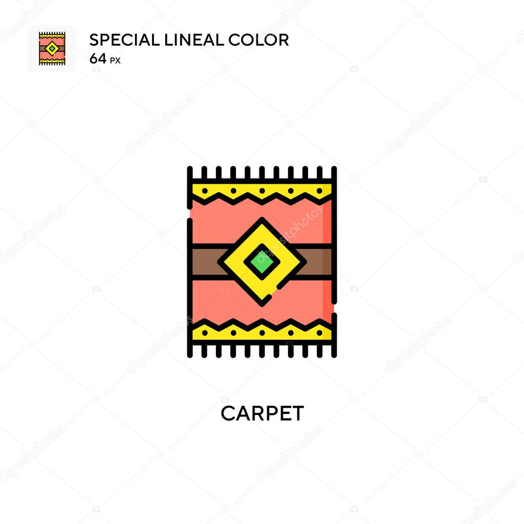 Carpet Special lineal color vector icon. Illustration symbol design template for web mobile UI element.