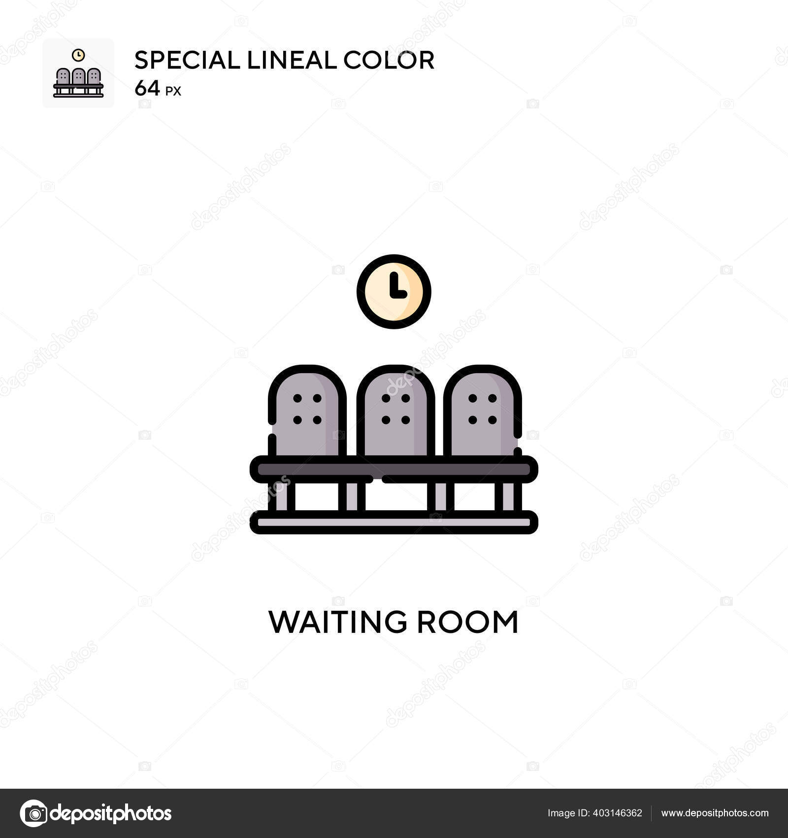 Ruang Tunggu Ikon Vektor Warna Lineal Khusus Templat Desain Simbol Stok Vektor C Goayrchin 403146362