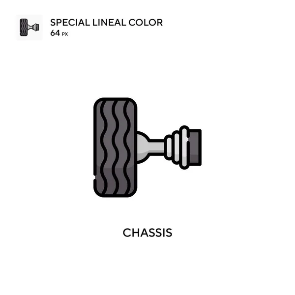 Podwozie Specjalna Ikona Wektora Koloru Liniowego Ilustracja Szablonu Projektu Symbolu — Wektor stockowy