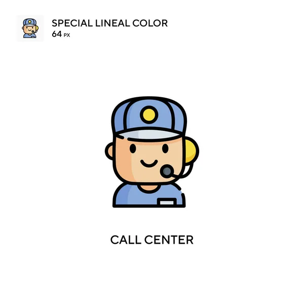 Κέντρο Κλήσεων Ειδικό Εικονίδιο Διάνυσμα Χρώματος Lineal Πρότυπο Σχεδίασης Συμβόλων — Διανυσματικό Αρχείο