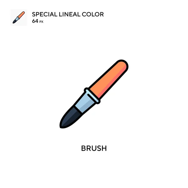 Brush Special Lineal Color Vector Icon 디자인 모바일 — 스톡 벡터
