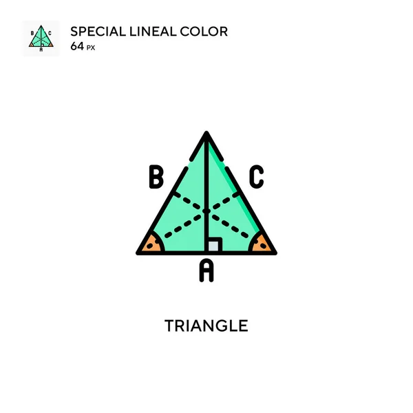 Треугольник Специальная Иконка Линейного Вектора Цвета Шаблон Оформления Символов Иллюстрации — стоковый вектор