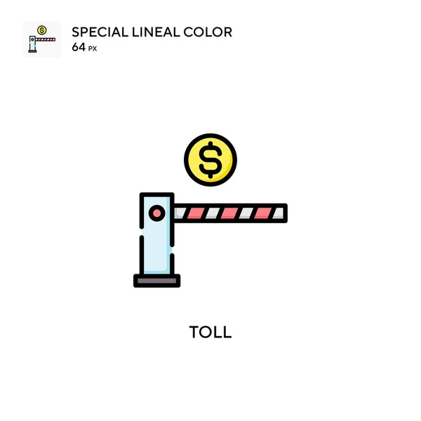 Toll Special Linjal Färg Vektor Ikon Illustration Symbol Design Mall — Stock vektor