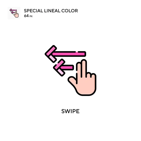 Svep Speciell Linjal Färg Vektor Ikon Illustration Symbol Design Mall — Stock vektor