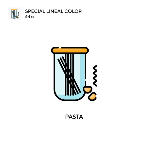 パスタ特殊線型カラーベクトルアイコン WebモバイルUi要素のイラストシンボルデザインテンプレート — ストックベクタ