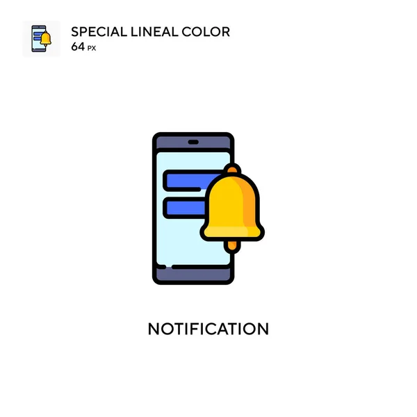 Notifica Speciale Icona Vettoriale Colori Lineari Modello Disegno Simbolo Illustrazione — Vettoriale Stock
